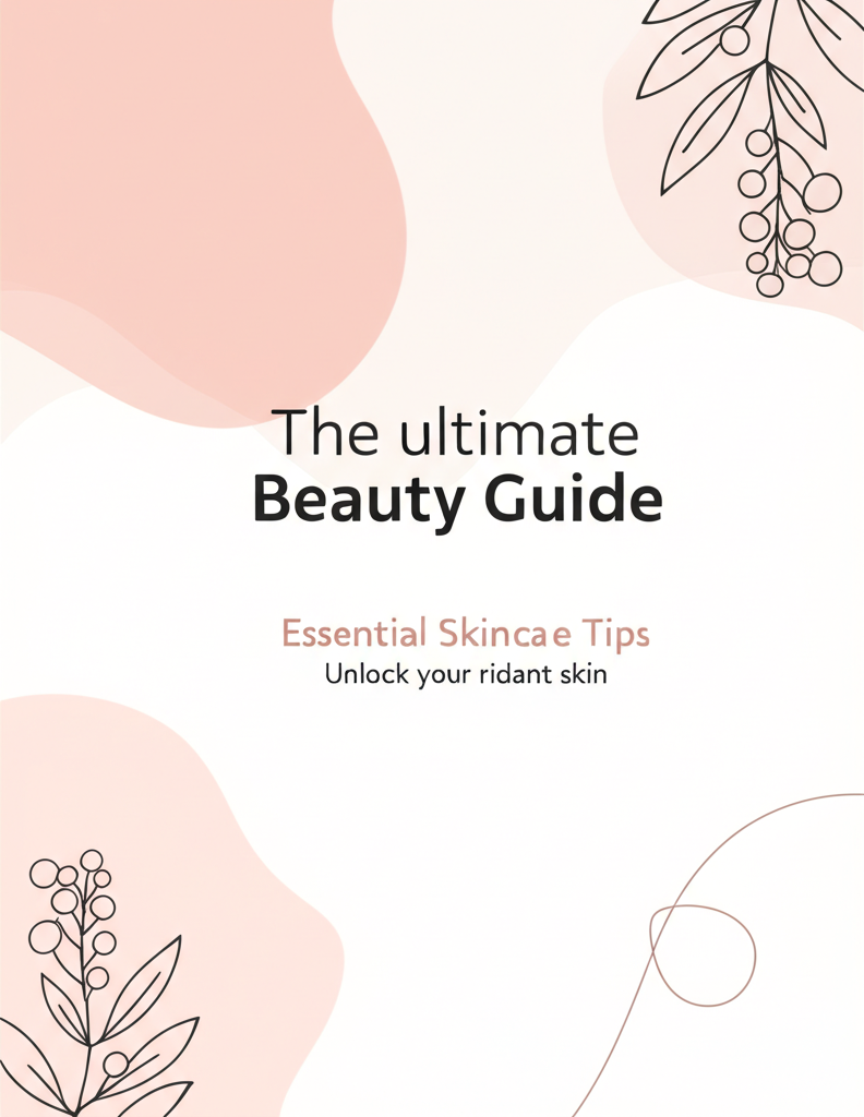 Digital beauty guide pages laid out on tablet